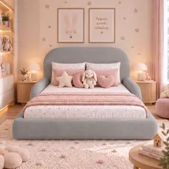 EKONOMODO COLOMBIA - Cama Infantil Montessori con Madera Pino 100x190 Gris Plata