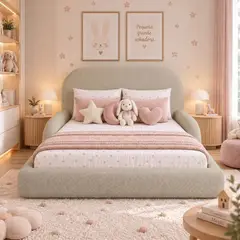 EKONOMODO COLOMBIA - Cama Infantil Montessori con Madera Pino 100x190 Taupe