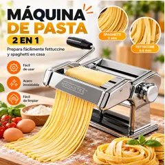GENERICO - MAQUINA PARA HACER PASTA EN ACERO INOXIDABLE