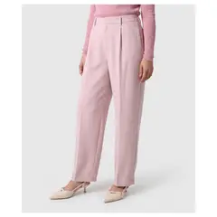 PATPRIMO - Pantalón Tiro Alto Con Pinzas Para Mujer Rosa