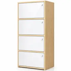 ONE PIXEL - Armario Estante De Madera Con Puertas 4 Cajones Multifuncional