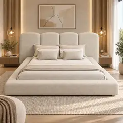 EKONOMODO COLOMBIA - Cama Queen Paleta Nix En Madera Pino 160x190 Arena