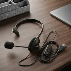 GENIUS - Audífonos Hs-100u Usb Con Micrófono