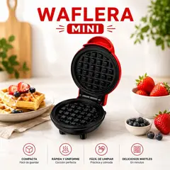 GENERICO - Mini Wafflera Eléctrica Waffle Moderna