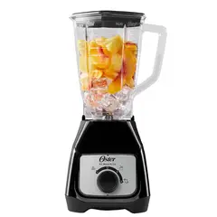 OSTER - Licuadora Con Vaso De Plástico Y Control De Perilla Negro 110v