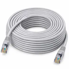 GENERICO - Cable De Red Ethernet RJ45 CAT5E 20 Metros UTP Gris Alta Velocidad Estable