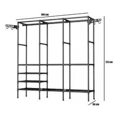 GENERICO - Closet Armario Chifonier Armable 3 Espacios 160x36x173cm
