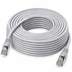 GENERICO - Cable De Red Ethernet RJ45 CAT5E 20 Metros UTP Gris Alta Velocidad Estable