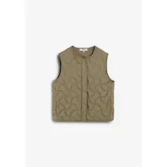 SCALPERS - Chaleco Acolchado De Corte Regular 62082LIGHTKHAKI Verde Mujer