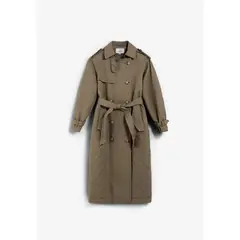 SCALPERS - Abrigo Trench Impermeable 62080KHAKI Verde Mujer