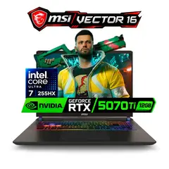 MSI - PORTATIL GAMER VECTOR HXAI A2XWHG - ULTRA 7 255HX 16/ 1TB SSD RTX 5070TI 12 GB FHD 144 HZ