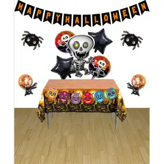 GENERAL - Kit decoración Haloween x 12 Pcs Esqueleto