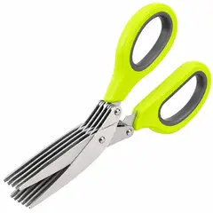 GENERICO - Tijeras para Verduras y Hierbas 5 Hojas Acero Inoxidable