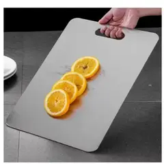 AMERICAN GENERICS - Tabla Para Picar De Acero Inoxidable Antibacteriana 39x28 cm