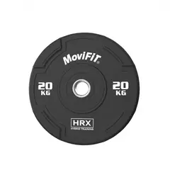 MOVIFIT - Disco Bumper HRX Competición Poliuretano 20 Kg Entrenamiento Funcional