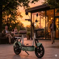 GW - Bicicleta Eléctrica 400W E-Blitz Verde Grisaceo