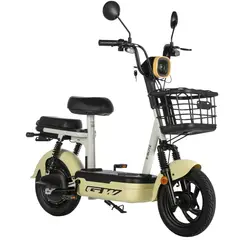 GW - Bicicleta Eléctrica 400W E-Blitz Beige Crema