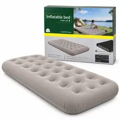 GENERICO - Colchón Inflable Individual 190x99x22 Cm Para Camping Hogar
