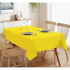 GENERICO - Mantel Amarillo Plástico Reutilizable para Fiesta 1.37x1.83