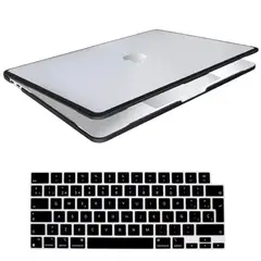 GENERICO - Carcasa Borde Negro + Teclado Para Macbook New Air 13 M2 A2681 / M3 A3113
