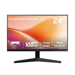 SAMSUNG - Monitor Essencial S3 24 Pulgadas FHD VA 100Hz HDMI VGA LS24F330E