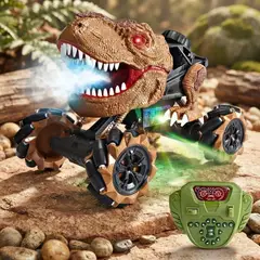 GENERICO - Carro Dinosaurio Control Remoto Movimiento 360° Con Humo