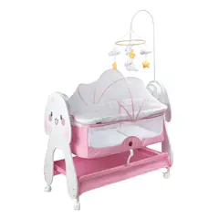 EBABY - Cuna Colecho Mecedora SEREN EB758 ROSA