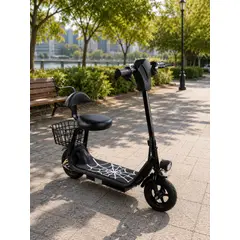 BRITOCHET - Scooter Eléctrico con Asiento y Canasta