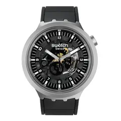 SWATCH - Relojes Unisex Dark Irony. Reloj Silicona Negro SB07S105