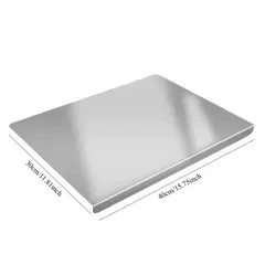 AMERICAN GENERICS - Tabla de Picar de Acero Inoxidable Antibacteriana 40x30 cm