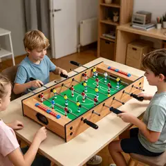 GENERICO - Mesa De Futbolín y Hockey 2 En 1 Compacta Juegos Familiares Para Niños y Adultos 69x35x10 cm