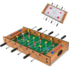 GENERICO - Mesa Futbolín 2 En 1 Hockey De Mesa Portátil Juegos Familiares Niños Adultos 69x35x10 cm