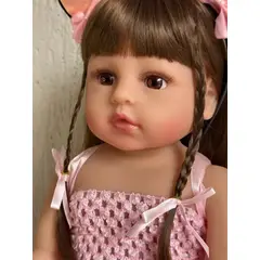 LA MUÑECA - Muñeca Reborn Cuerpo Completo Silicona 55 cm – Aspecto Real con Set de Accesorios