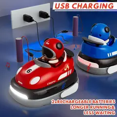 JUGUETERIA EXPRESS - Moka Carro De Choque A Control Remoto Azul Y Rojo Con Muñeco