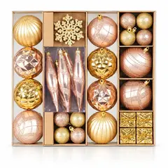 GIO HOME - SET X 50 FIG. DORADAS Y ORO ROSA PARA DECORACION