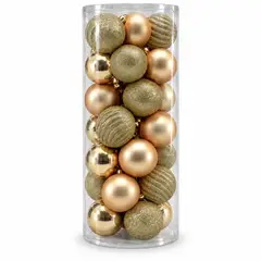 GIO HOME - SET X 24 BOLAS DE 10 CM PALO DE ROSA