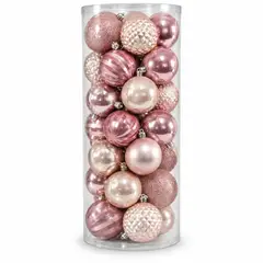 GIO HOME - SET X 35 BOLAS 8CM ORO ROSA