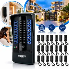 INTELBRAS - Kit Citofonía Collective 20i + 20 Citófonos TDMI 300 Negros Control Acceso