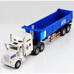 GENERICO - Camión Juguete De Carga Tipo Tráiler Con Volco Grande