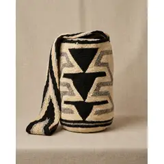 GENERICO - Mochila Kankuama Artesanal Tejida a Mano en Lana de Alpaca Ancestral Multicolor Grande