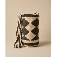 GENERICO - Mochila Kankuama Artesanal Tejida a Mano en Lana de Alpaca Ancestral Multicolor Grande