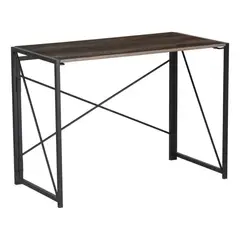 RELAN - Escritorio Plegable Estilo Industrial Compacto 100x50x72 Cm Simil Madera Muebles Para HogarColorCafe