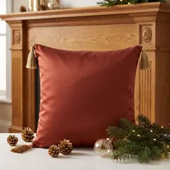 NOSSARENA - Cojín Navideño Rojo Tradicional 45x45cm