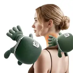 GENERICO - Masajeador Manitas Eléctrico de Cuello y Hombros 4 Nodos de Masaje, Calor Terapéutico y Recargable