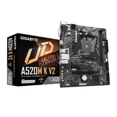 GYGABYTE - Motherboard Gigabyte Amd A520m K V2 Ddr4 Gamer Pcreg Color Negro
