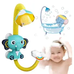 GENERICO - Juguete Regadera Para Baño Bebé Elefante Rociador De Agua Con Bomba Y Manguera 360° 16x69,5 cm