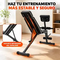 GYM FACTORY FITNESS - BANCO PREDICADOR AJUSTABLE MULTIFUNCIONAL BASIC