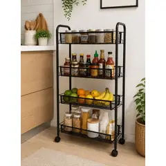 GENERICO - Organizador Metálico Multiusos Con Ruedas
