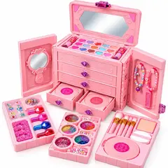 GENERICO - Maleta Maquillaje Niñas Set Completo Espejo Bisuteria Accesorios