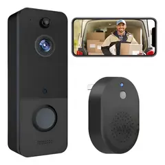 GENERICO - Timbre Inteligente Wifi Recargable Vision Nocturna Deteccion Movimiento Audio Bidireccional
